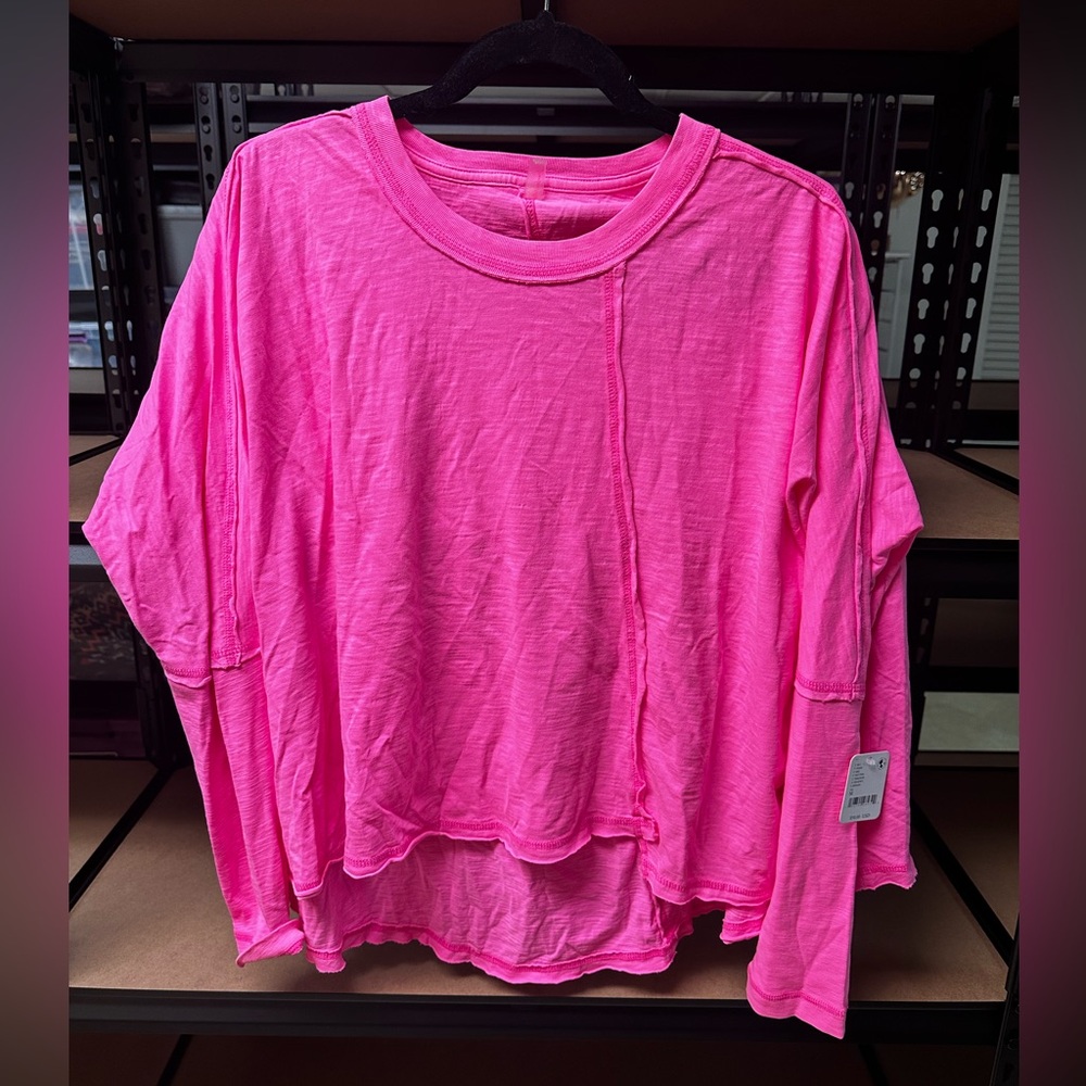 FP Movement Hot Pink Long Sleeve Top - Size M (NWT)